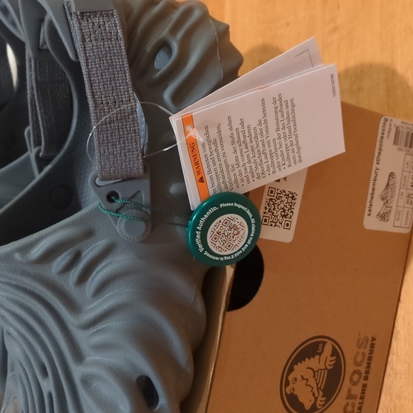 Brand New in box Salehe Bembury   x the pollex clog Niagra gray crocs - Picture 3 of 6